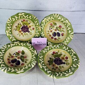 Certified International Pamela Gladding LA TOSCANA Fruit 8.5" Soup Cereal Bowl 4